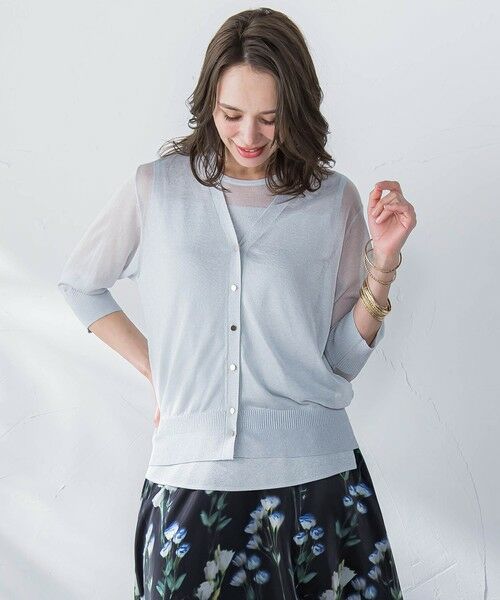 Viaggio Blu / ビアッジョブルー カーディガン・ボレロ | ラメニットカーディガン | 詳細18