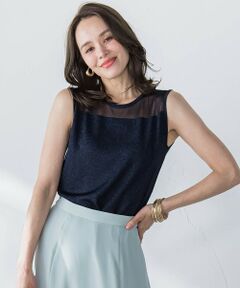 Viaggio Blu / ビアッジョブルー ニット・セーター | ラメノースリーブニット