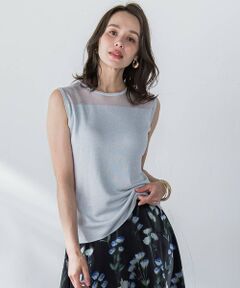 Viaggio Blu / ビアッジョブルー ニット・セーター | ラメノースリーブニット