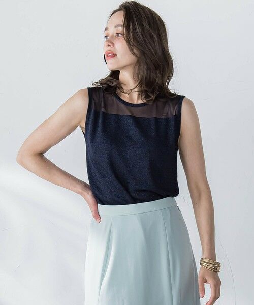 Viaggio Blu / ビアッジョブルー ニット・セーター | ラメノースリーブニット | 詳細2