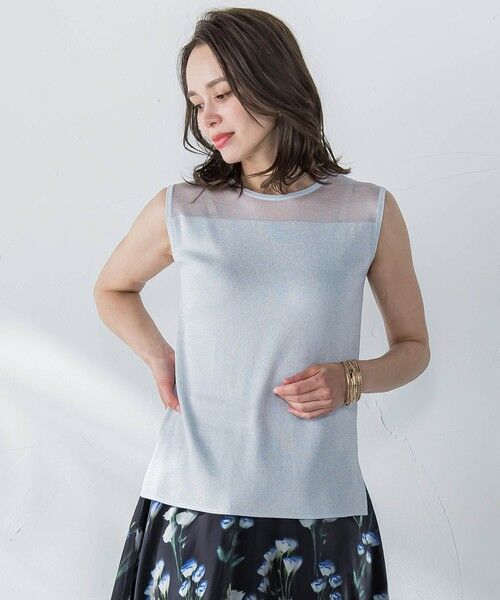 Viaggio Blu / ビアッジョブルー ニット・セーター | ラメノースリーブニット | 詳細19