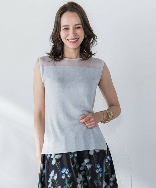 Viaggio Blu / ビアッジョブルー ニット・セーター | ラメノースリーブニット | 詳細22