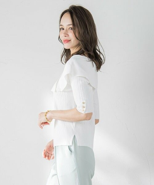 Viaggio Blu / ビアッジョブルー ニット・セーター | オフショルダーリブニット≪手洗い可能≫ | 詳細4