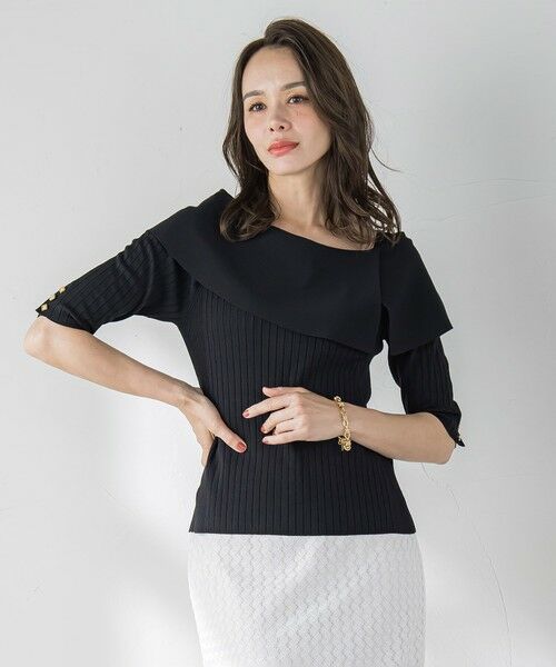 Viaggio Blu / ビアッジョブルー ニット・セーター | オフショルダーリブニット≪手洗い可能≫ | 詳細20