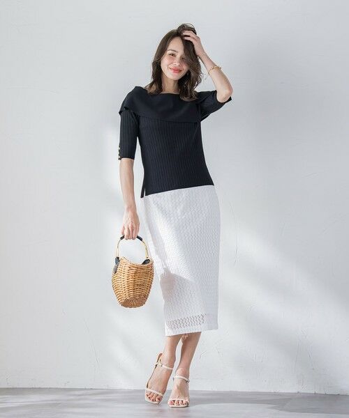 Viaggio Blu / ビアッジョブルー ニット・セーター | オフショルダーリブニット≪手洗い可能≫ | 詳細24