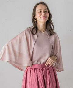 Viaggio Blu / ビアッジョブルー ニット・セーター | 【新色追加】ケープアンサンブルニット≪手洗い可能≫