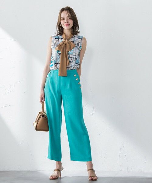 Viaggio Blu / ビアッジョブルー シャツ・ブラウス | ヨット柄プリントブラウス≪洗濯機で洗える≫ | 詳細13