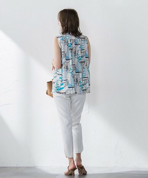 Viaggio Blu / ビアッジョブルー シャツ・ブラウス | ヨット柄プリントブラウス≪洗濯機で洗える≫ | 詳細17