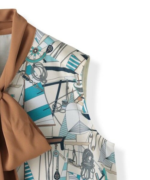 Viaggio Blu / ビアッジョブルー シャツ・ブラウス | ヨット柄プリントブラウス≪洗濯機で洗える≫ | 詳細3