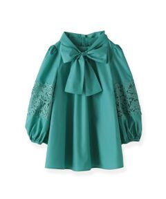 Viaggio Blu / ビアッジョブルー シャツ・ブラウス | 【新色追加】七分袖レースブラウス≪洗濯機で洗える≫