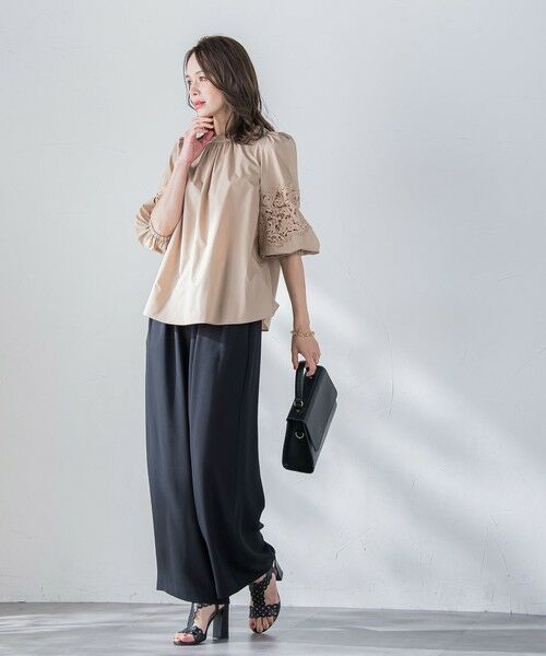 Viaggio Blu / ビアッジョブルー シャツ・ブラウス | 【新色追加】七分袖レースブラウス≪洗濯機で洗える≫ | 詳細12