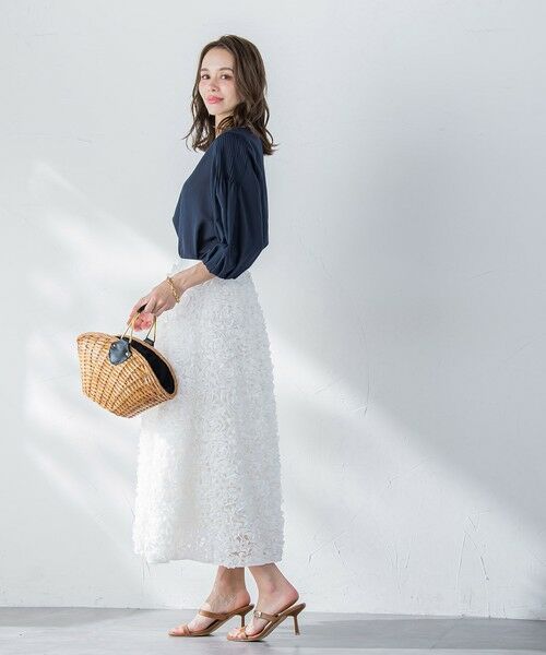 Viaggio Blu / ビアッジョブルー シャツ・ブラウス | ドライシアーピンタックブラウス≪洗濯機で洗える≫ | 詳細7