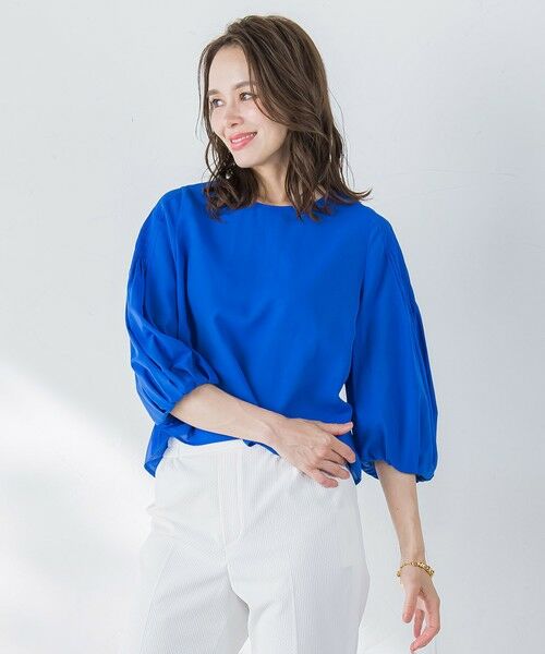 Viaggio Blu / ビアッジョブルー シャツ・ブラウス | ドライシアーピンタックブラウス≪洗濯機で洗える≫ | 詳細24