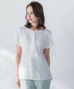 Viaggio Blu / ビアッジョブルー シャツ・ブラウス | 【新色追加】接触冷感前後2WAYストレッチブラウス≪洗濯機で洗える≫