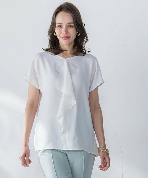 Viaggio Blu / ビアッジョブルー シャツ・ブラウス | 【新色追加】接触冷感前後2WAYストレッチブラウス≪洗濯機で洗える≫ | 詳細1