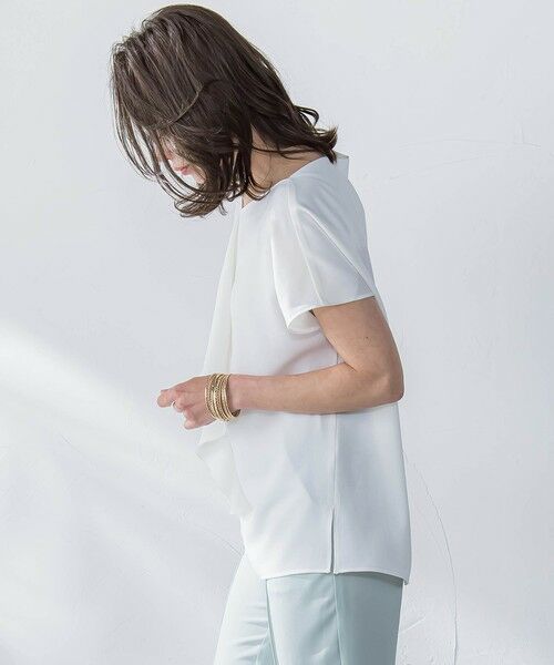 Viaggio Blu / ビアッジョブルー シャツ・ブラウス | 【新色追加】接触冷感前後2WAYストレッチブラウス≪洗濯機で洗える≫ | 詳細2