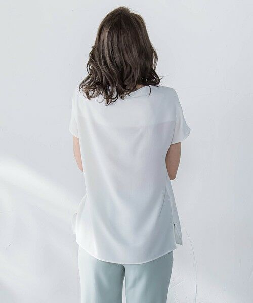 Viaggio Blu / ビアッジョブルー シャツ・ブラウス | 【新色追加】接触冷感前後2WAYストレッチブラウス≪洗濯機で洗える≫ | 詳細3