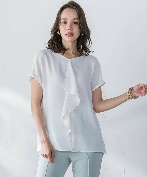 Viaggio Blu / ビアッジョブルー シャツ・ブラウス | 【新色追加】接触冷感前後2WAYストレッチブラウス≪洗濯機で洗える≫ | 詳細4