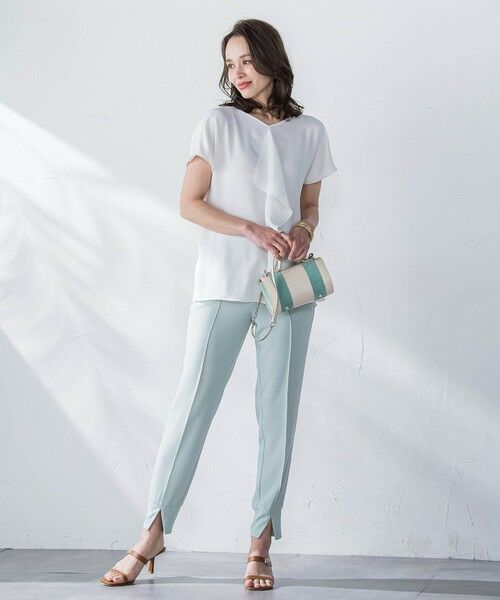 Viaggio Blu / ビアッジョブルー シャツ・ブラウス | 【新色追加】接触冷感前後2WAYストレッチブラウス≪洗濯機で洗える≫ | 詳細5