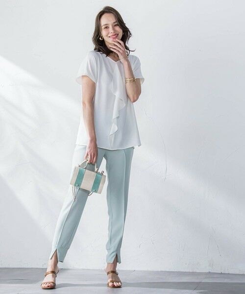 Viaggio Blu / ビアッジョブルー シャツ・ブラウス | 【新色追加】接触冷感前後2WAYストレッチブラウス≪洗濯機で洗える≫ | 詳細7