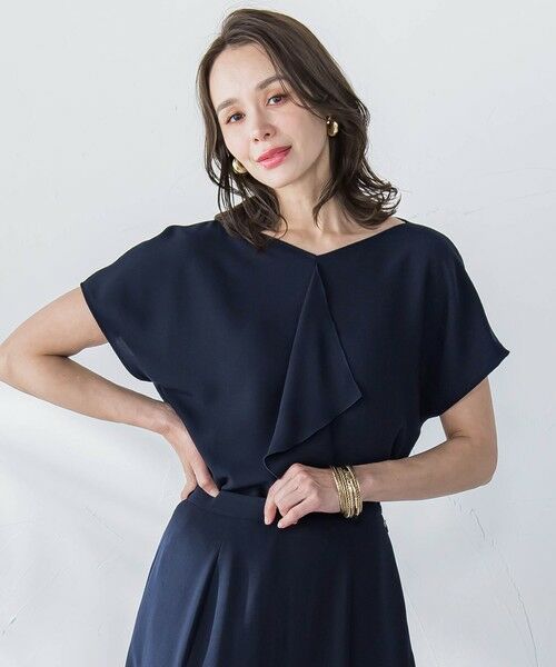 Viaggio Blu / ビアッジョブルー シャツ・ブラウス | 【新色追加】接触冷感前後2WAYストレッチブラウス≪洗濯機で洗える≫ | 詳細9