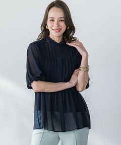 Viaggio Blu / ビアッジョブルー シャツ・ブラウス | シルクライクシフォンブラウス≪洗濯機で洗える≫