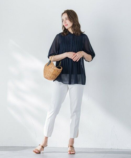 Viaggio Blu / ビアッジョブルー シャツ・ブラウス | シルクライクシフォンブラウス≪洗濯機で洗える≫ | 詳細2