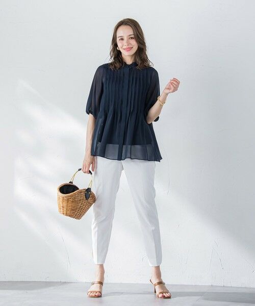 Viaggio Blu / ビアッジョブルー シャツ・ブラウス | シルクライクシフォンブラウス≪洗濯機で洗える≫ | 詳細3