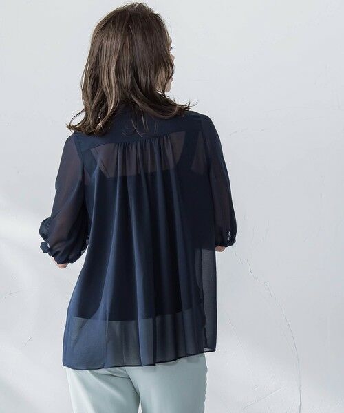 Viaggio Blu / ビアッジョブルー シャツ・ブラウス | シルクライクシフォンブラウス≪洗濯機で洗える≫ | 詳細6