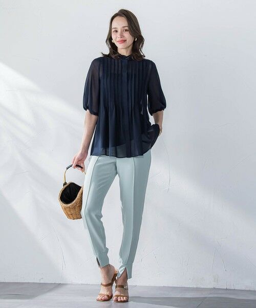 Viaggio Blu / ビアッジョブルー シャツ・ブラウス | シルクライクシフォンブラウス≪洗濯機で洗える≫ | 詳細7