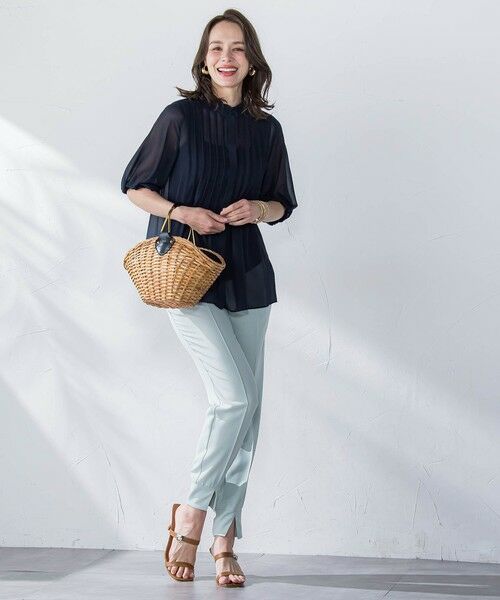Viaggio Blu / ビアッジョブルー シャツ・ブラウス | シルクライクシフォンブラウス≪洗濯機で洗える≫ | 詳細9