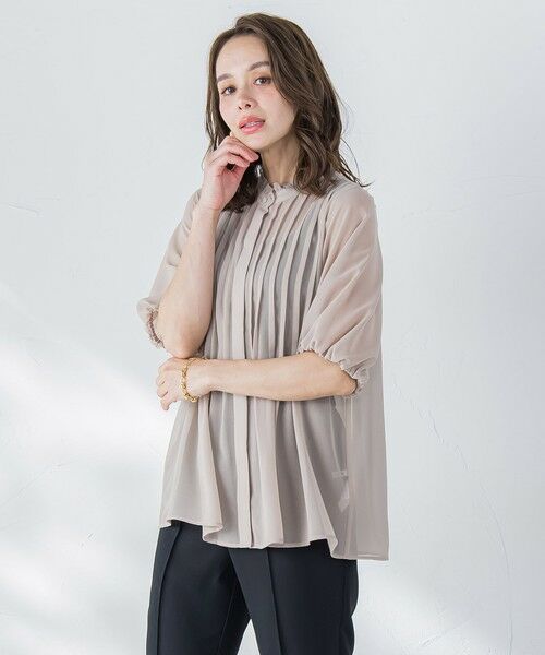 Viaggio Blu / ビアッジョブルー シャツ・ブラウス | シルクライクシフォンブラウス≪洗濯機で洗える≫ | 詳細18