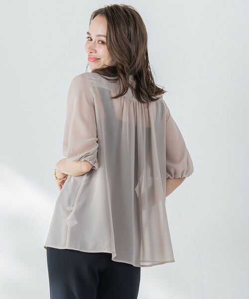 Viaggio Blu / ビアッジョブルー シャツ・ブラウス | シルクライクシフォンブラウス≪洗濯機で洗える≫ | 詳細20