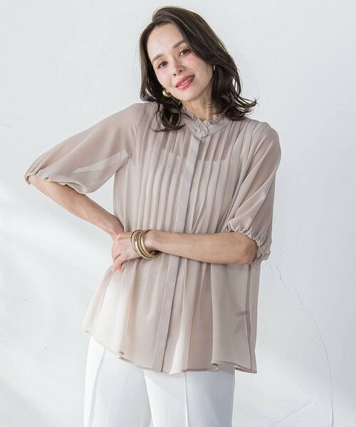 Viaggio Blu / ビアッジョブルー シャツ・ブラウス | シルクライクシフォンブラウス≪洗濯機で洗える≫ | 詳細23