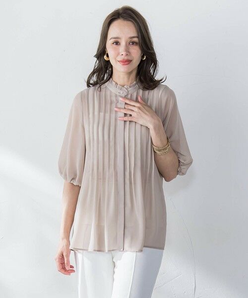 Viaggio Blu / ビアッジョブルー シャツ・ブラウス | シルクライクシフォンブラウス≪洗濯機で洗える≫ | 詳細24