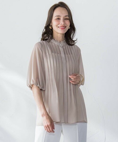 Viaggio Blu / ビアッジョブルー シャツ・ブラウス | シルクライクシフォンブラウス≪洗濯機で洗える≫ | 詳細25