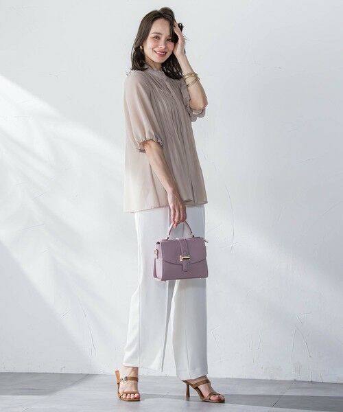 Viaggio Blu / ビアッジョブルー シャツ・ブラウス | シルクライクシフォンブラウス≪洗濯機で洗える≫ | 詳細27