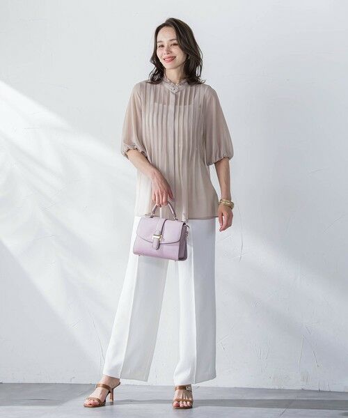 Viaggio Blu / ビアッジョブルー シャツ・ブラウス | シルクライクシフォンブラウス≪洗濯機で洗える≫ | 詳細28