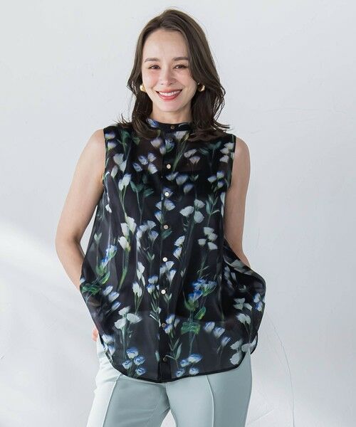 Viaggio Blu / ビアッジョブルー シャツ・ブラウス | リシアンサスプリントブラウス≪洗濯機で洗える≫ | 詳細7