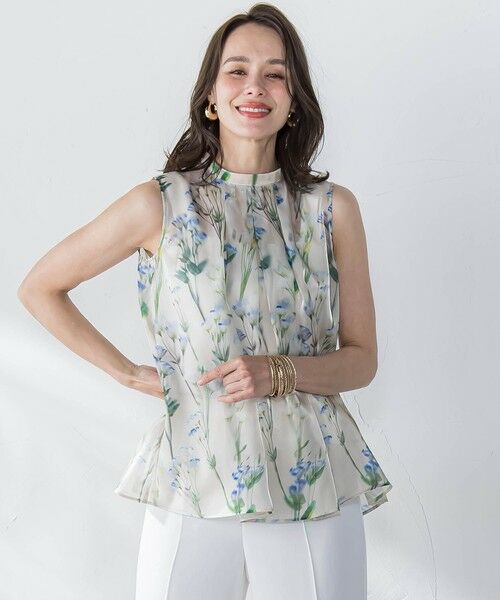 Viaggio Blu / ビアッジョブルー シャツ・ブラウス | リシアンサスプリントブラウス≪洗濯機で洗える≫ | 詳細18