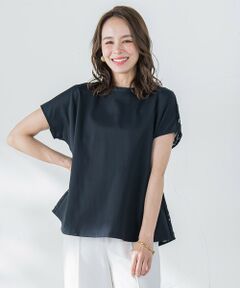 Viaggio Blu / ビアッジョブルー カットソー | バックフラワーレースカットソー≪手洗い可能≫