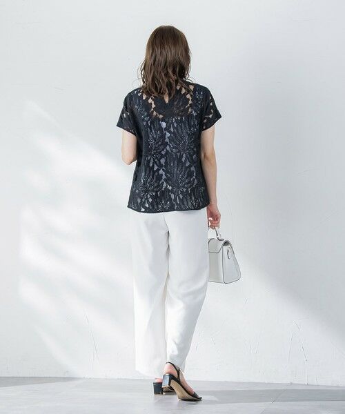 Viaggio Blu / ビアッジョブルー カットソー | バックフラワーレースカットソー≪手洗い可能≫ | 詳細13