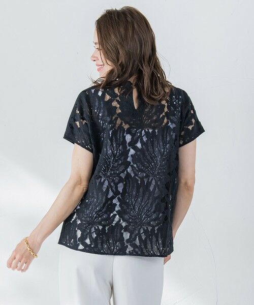 Viaggio Blu / ビアッジョブルー カットソー | バックフラワーレースカットソー≪手洗い可能≫ | 詳細8