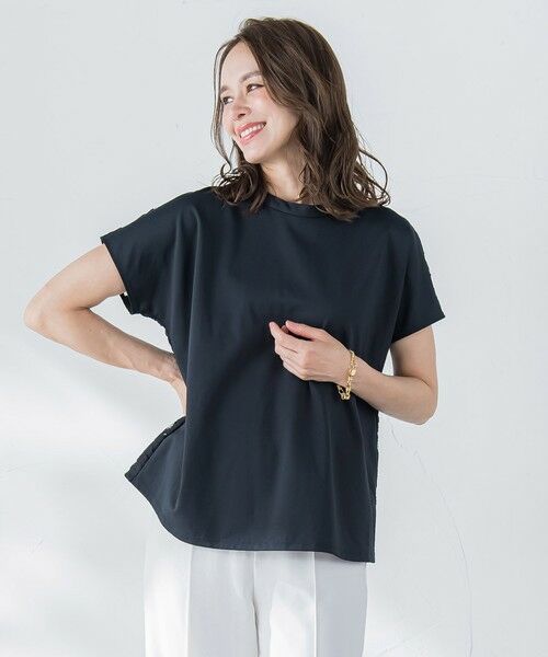 Viaggio Blu / ビアッジョブルー カットソー | バックフラワーレースカットソー≪手洗い可能≫ | 詳細9