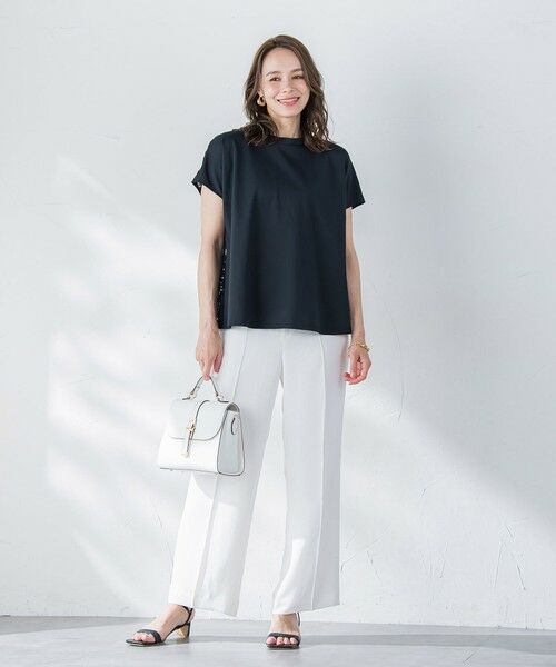 Viaggio Blu / ビアッジョブルー カットソー | バックフラワーレースカットソー≪手洗い可能≫ | 詳細10