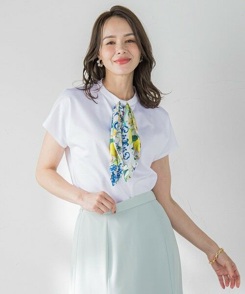 Viaggio Blu / ビアッジョブルー カットソー | スカーフ付きカットソー≪洗濯機で洗える≫ | 詳細3