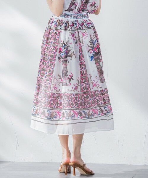 Viaggio Blu / ビアッジョブルー ミニ・ひざ丈スカート | イタリアンタイル柄スカート≪洗濯機で洗える≫ | 詳細2