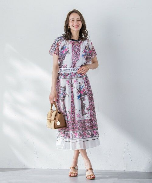 Viaggio Blu / ビアッジョブルー ミニ・ひざ丈スカート | イタリアンタイル柄スカート≪洗濯機で洗える≫ | 詳細3