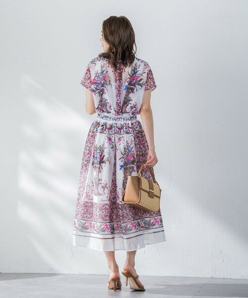 Viaggio Blu / ビアッジョブルー ミニ・ひざ丈スカート | イタリアンタイル柄スカート≪洗濯機で洗える≫ | 詳細6