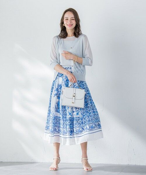 Viaggio Blu / ビアッジョブルー ミニ・ひざ丈スカート | イタリアンタイル柄スカート≪洗濯機で洗える≫ | 詳細13